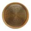 Traditional Copper Serving Tray - Hand Hammered Geometric Design 08