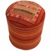 Authentic Persian Kilim Ottoman Pouf - Round Red Kilim G2