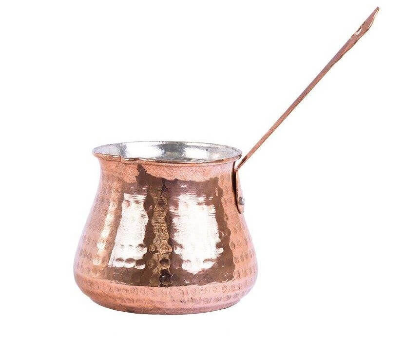 Premium Copper Cezve – Authentic Hammered Turkish Coffee Pot, Almas Model