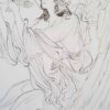 Original Persian Miniature Art Painting: Watercolor - Justice Angel