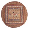 Authentic Persian Kilim Ottoman Pouf - Round Red Tribal AP405