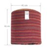 Authentic Persian Kilim Ottoman Pouf - Round Red Tribal AP405