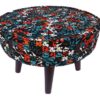 Eclectic Velvet Footstool & Cushions Set Inspired by Persian Art