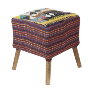 Authentic Persian Kilim Footstool – Rectangular Traditional 70119