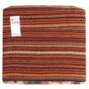 Authentic Persian Kilim Ottoman Pouf - Round Red Tribal AP406