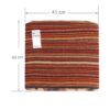 Authentic Persian Kilim Ottoman Pouf - Round Red Tribal AP406