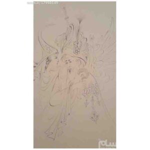 Original Persian Miniature Art Painting: Watercolor – Sheikh and Girl
