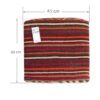 Authentic Persian Kilim Ottoman Pouf - Square Red Tribal AP