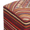 Authentic Persian Kilim Ottoman Pouf - Square Red Tribal AP