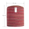 Authentic Persian Kilim Ottoman Pouf - Square Red Tribal AP404