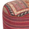 Authentic Persian Kilim Ottoman Pouf - Square Red Tribal AP404
