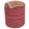 Authentic Persian Kilim Ottoman Pouf - Square Red Tribal AP404