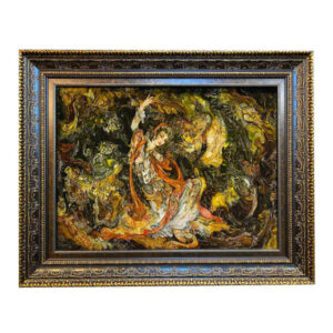 Hand-Knotted Persian Pictorial Rug – Tabriz Soroosh Alam Silk Carpet