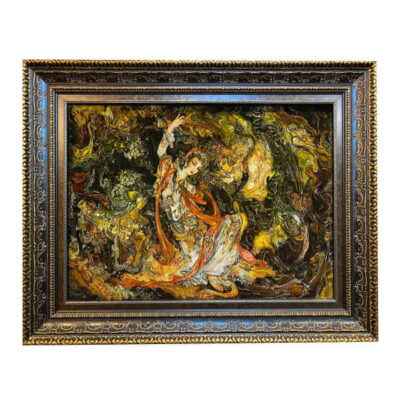 Hand-Knotted Persian Silk Miniature Wall Hanging Rug – Soroosh Alam Miniature, Tabriz