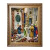 Hand-Knotted Persian Pictorial Rug - Tabriz Bazaar Cairo Scene
