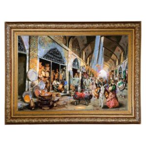 Hand-Knotted Persian Pictorial Rug – Tabriz Coppersmiths Bazaar