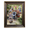 Hand-Knotted Persian Pictorial Rug - Tabriz Rural Life Jahaz