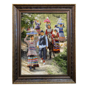 Hand-Knotted Persian Pictorial Rug – Tabriz Rural Life Jahaz