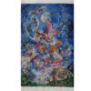 Hand-Knotted Persian Pictorial Rug - Tabriz Morning Bloom Miniature