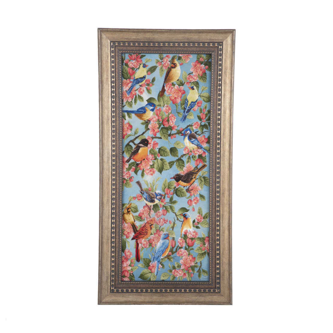 Hand-Knotted Persian Pictorial Rug – Tabriz Birds & Spring Flowers