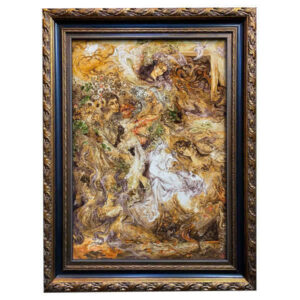 Hand-Knotted Persian Pictorial Rug – Tabriz Traditional Miniature