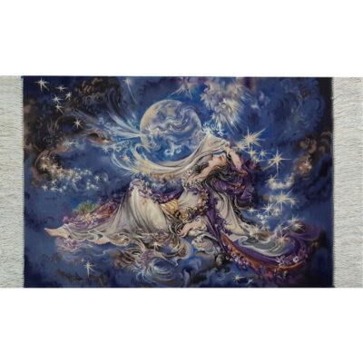 Hand-Knotted Persian Silk Miniature Wall Hanging Rug – Forogh Miniature, Tabriz