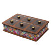 Kheshti Tile Motif Wooden Tea Organizer Chest – Persian Style