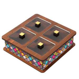 Natural Finish Wooden Tea Organizer Chest – Classic Design