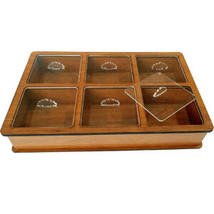 Handcrafted Wooden Tea Organizer Chest – Model 613