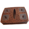 Toranj Design Wooden Tea Organizer & Tissue Holder Combo