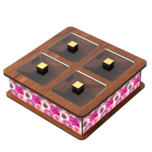 Wooden Tea Organizer Box – Classic Compartments Style 6014