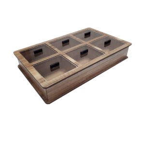 Minimalist Wooden Tea Organizer Box – Multi-Chest Storage