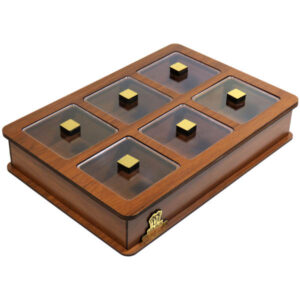 Classic Wooden Tea Bag Organizer Chest – Multi-Storage Design