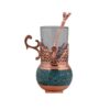 Handcrafted Persian Copper Tea & Coffee Set - Inlaid Turquoise