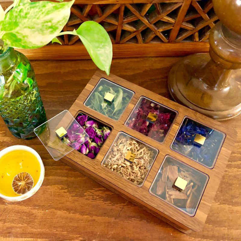 Slimi Edition Wooden Tea Bag Storage Chest – Organized Box
