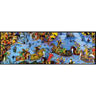 Persian Silk Neck Scarf for Women Luxe and Vibrant Shahnameh Karzar