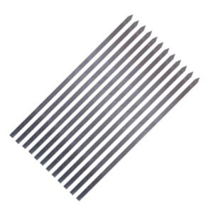 Set of Twelve Aluminum Skewers (50 cm) for Chicken Kebab and Grilling