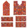 Handmade Balochi Embroidered Dress Panel - Classic Red