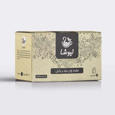 Newsha Vanilla Flavored Black Tea | Creamy Vanilla Aroma & Smooth Sweet Notes, 70 g (10 Packs)