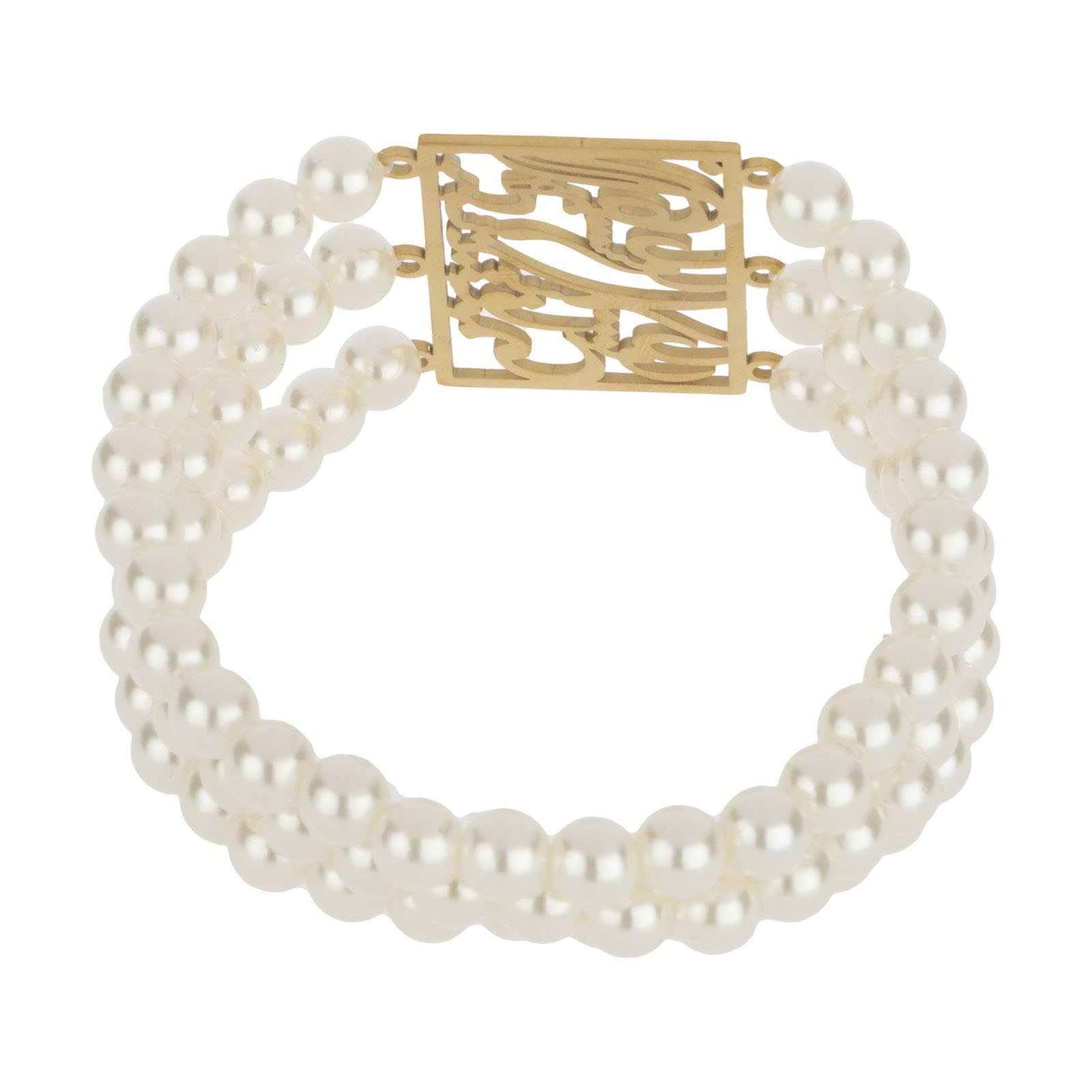Persian Beaded Bracelet for Women – Calligraphy Poem Design