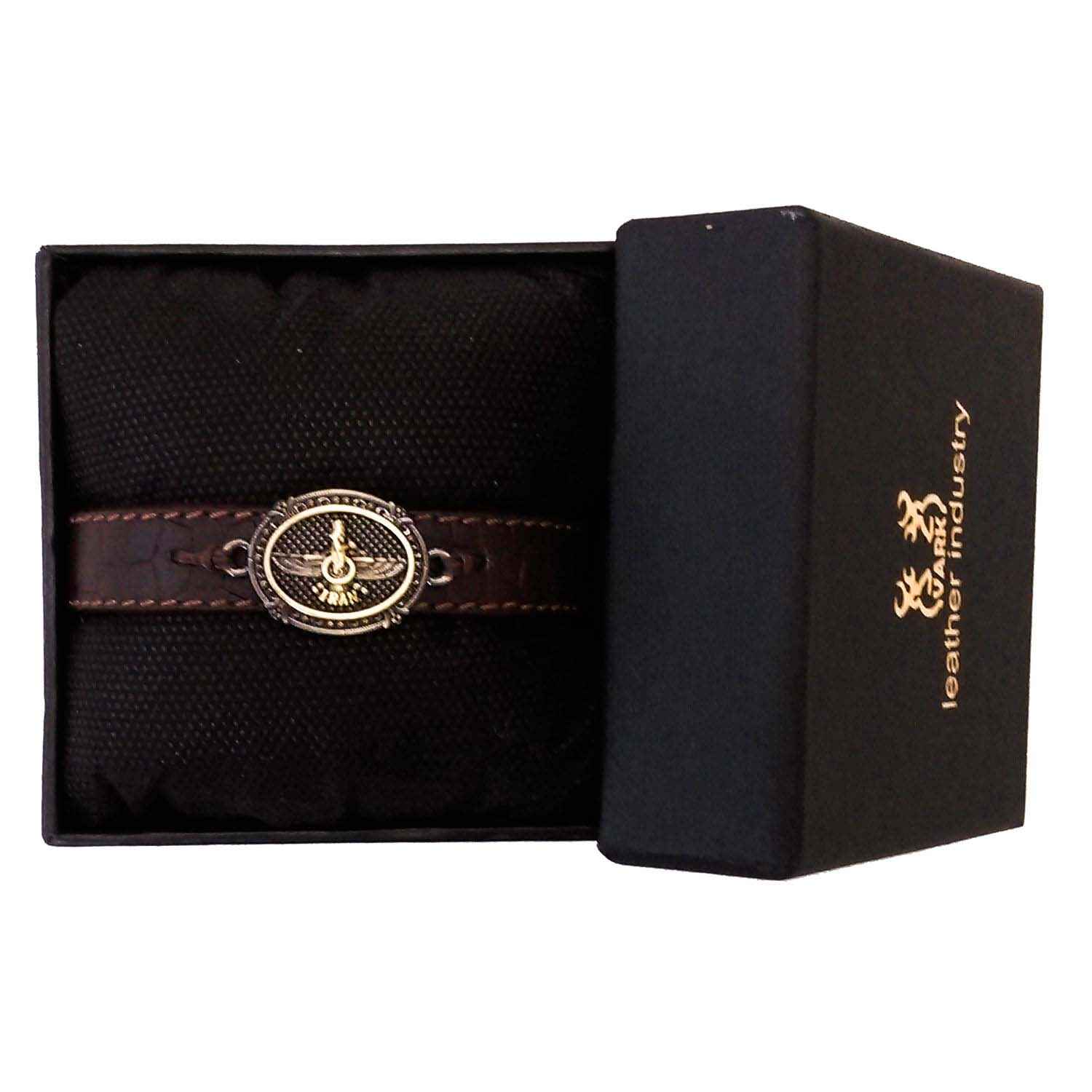 Persian Leather Bracelet for Men and Women – Faravahar Symbol