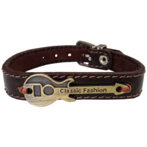 Leather Bracelet for Men and Women – Guitar