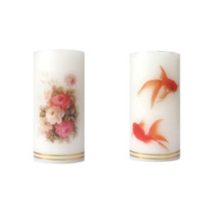 Haft-Sin Candles with Flower and Fishes Pattern – Great for Nowruz