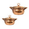 Persian Copper Cookware Set - Traditional Style, D556 (Set of 2 Pots)
