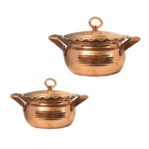 Persian Copper Cookware Set – Traditional Style, D556 (Set of 2 Pots)
