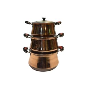Persian Copper Cookware Set – Traditional Style, F518 (Set of 3 Pots)