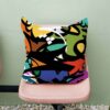 Persian Velvet Cushion Cover - Calligraphy C503 Design (Set of 2)