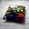 Persian Velvet Cushion Cover - Calligraphy C503 Design (Set of 2)
