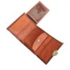 Persian Leather Trifold Wallet for Women with Poem