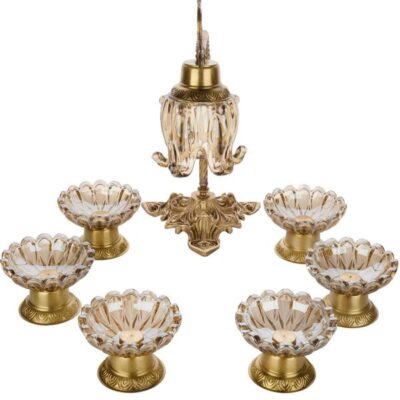 Elegant Crystal Haft-sin Set for Nowruz Persian New Year Cheshmeh